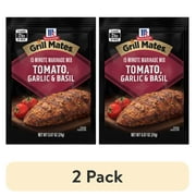 (2 pack) McCormick Grill Mates Tomato, Garlic & Basil Marinade Mix, 0.87 oz Envelope