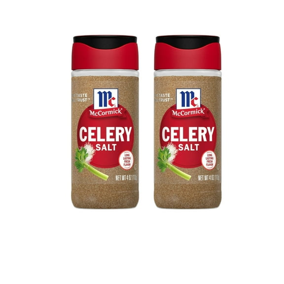 (2 pack) McCormick Kosher Celery Salt, 4 oz Bottle