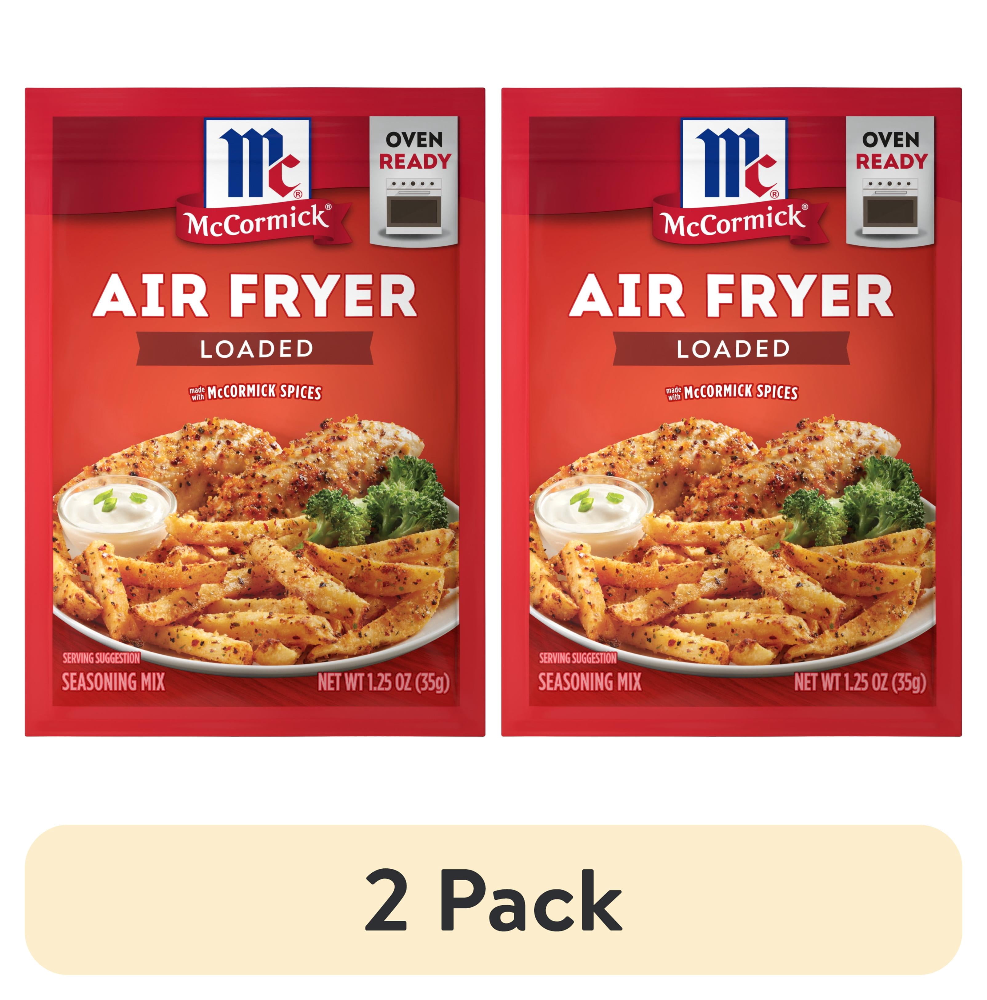 (2 pack) McCormick Air Fryer Loaded Seasoning Mix, 1.25 oz Packet