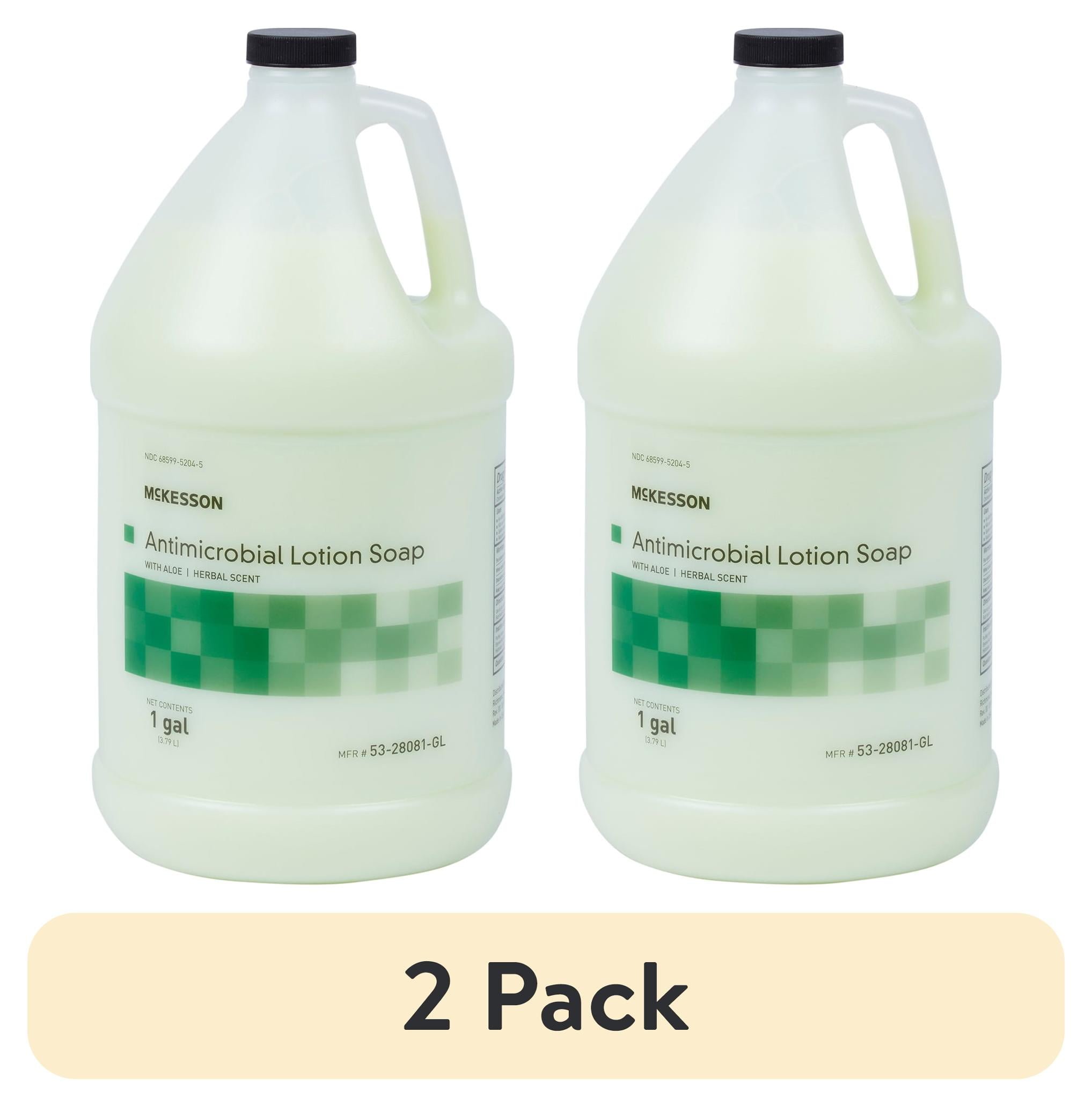 (2 pack) McKesson Antimicrobial Hand Lotion Soap with Aloe - Herbal Scent, 1 gal, 1 Ct