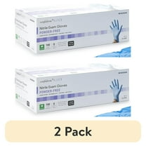 (2 pack) McKesson Confiderm Nitrile Exam Gloves, Powder-Free, Chemo Safe - Medium, 100 Count, 1 Box