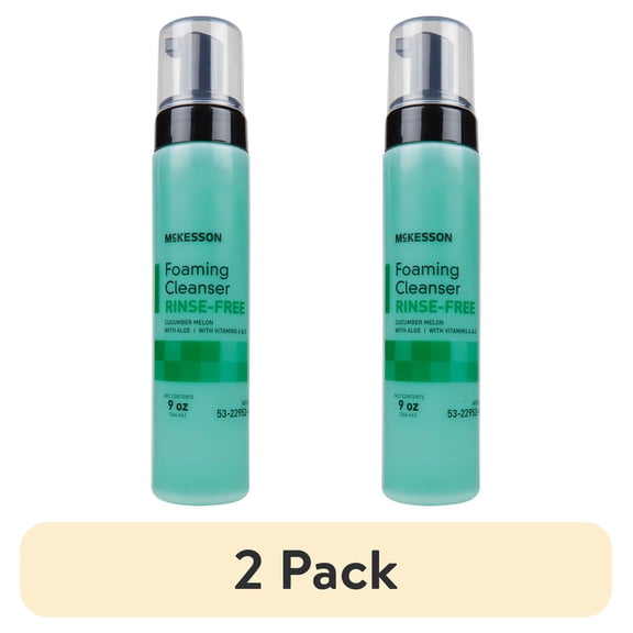 (2 pack) McKesson Foaming Rinse-Free Body Wash with Aloe - Cucumber Melon, 9 oz, 1 Ct