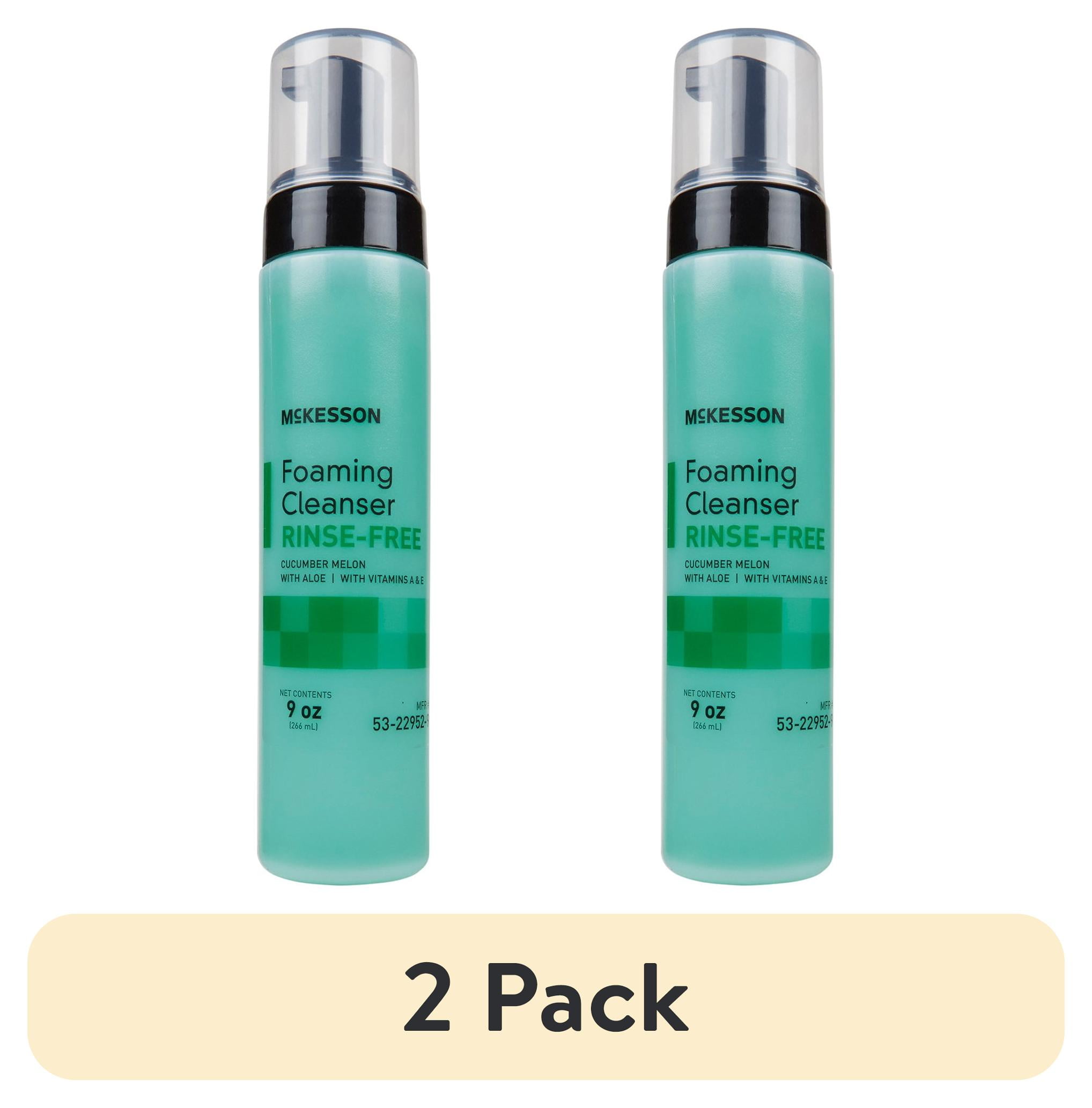 (2 pack) McKesson Foaming Rinse-Free Body Wash with Aloe - Cucumber Melon, 9 oz, 1 Ct