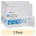 thumbnail image 1 of (2 pack) McKesson Instant Hand Sanitizing Wipes, 70% Strength - Individual Packets, 100 Wipes, 1 Pack, 1 of 5