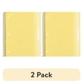 thumbnail image 1 of (2 pack) Mead Spiral Notebook, 1 Subject, College Ruled, Plastic Cover, 8.5" x 11", Pastel Yellow, 1 of 9