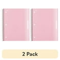 thumbnail image 1 of (2 pack) Mead 3 Subject Wide Ruled Notebook, 8" x 10.5", Pastel Pink, Poly, Spiral, 120 Sheets, 1 of 9