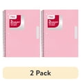thumbnail image 1 of (2 pack) Mead 3 Subject Wide Ruled Notebook, 8" x 10.5", Pastel Pink, Poly, Spiral, 120 Sheets, 1 of 8