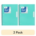 thumbnail image 1 of (2 pack) Mead 5 Subject College Ruled Notebook, 8.5" x 11", Pastel Green, Poly, Spiral, 160 Sheets, 1 of 8