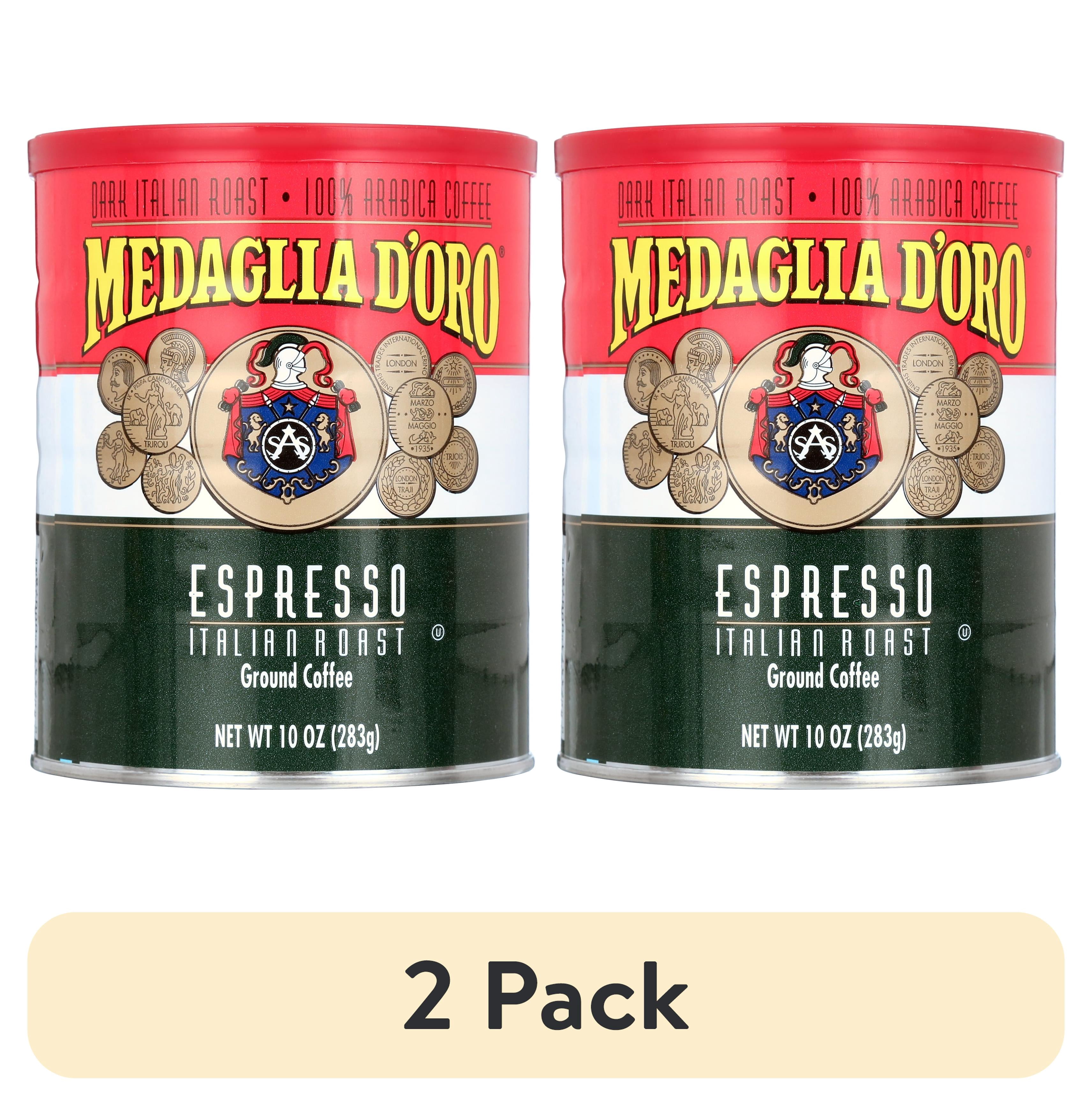 (2 pack) Medaglia d'Oro Espresso Coffee, 10-Ounce