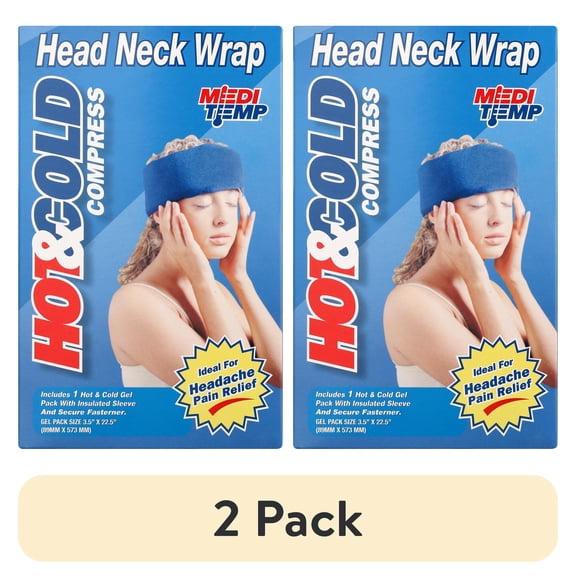 (2 pack) Medi-Temp Head-Neck Hot & Cold Reusable Compress Pad