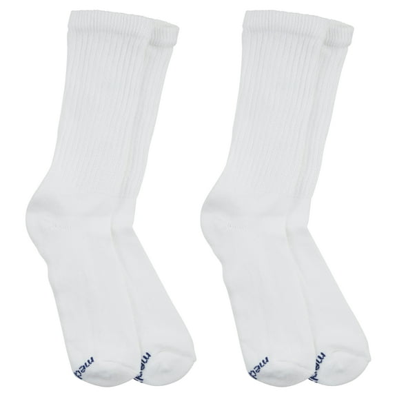 (2 pack) MediPeds Diabetic CoolMax Crew Socks, Large, 2 Pack