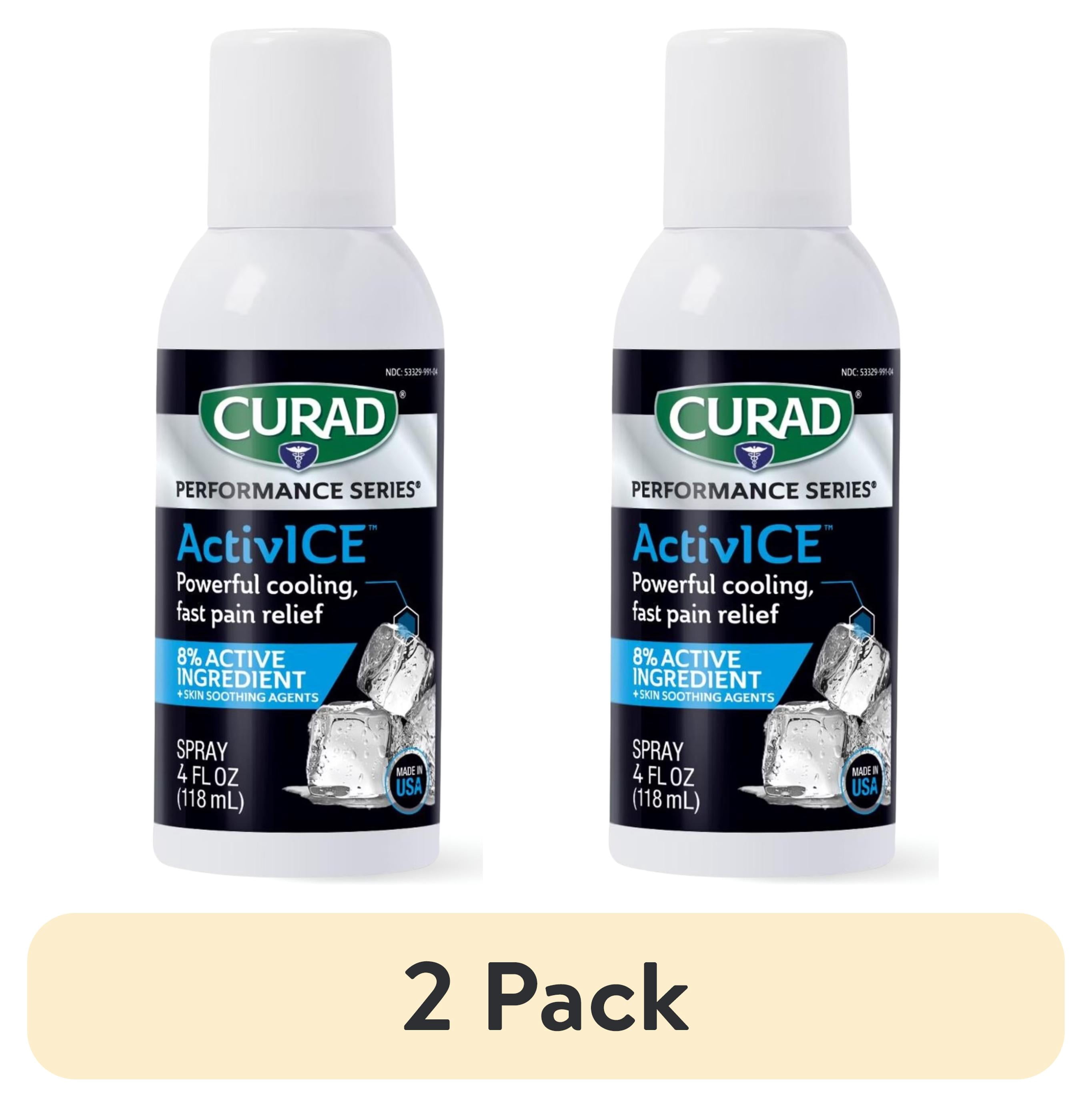 (2 pack) CURAD® ActivICE™ Cooling Spray, 4 oz