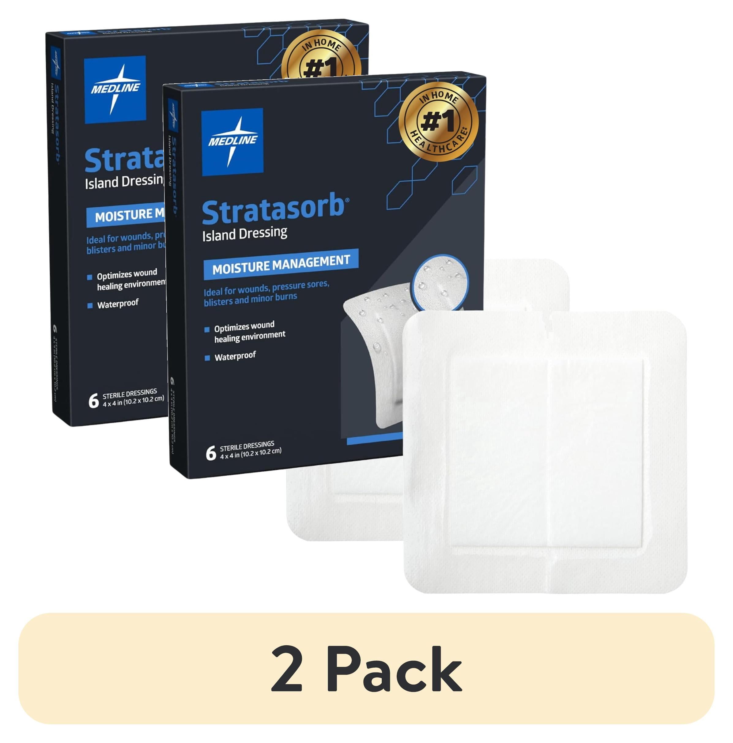 Medline Stratasorb Sterile, Composite Dressing with Non-Adherent Gauze Pad, 4 in x 4 in, 6 Count