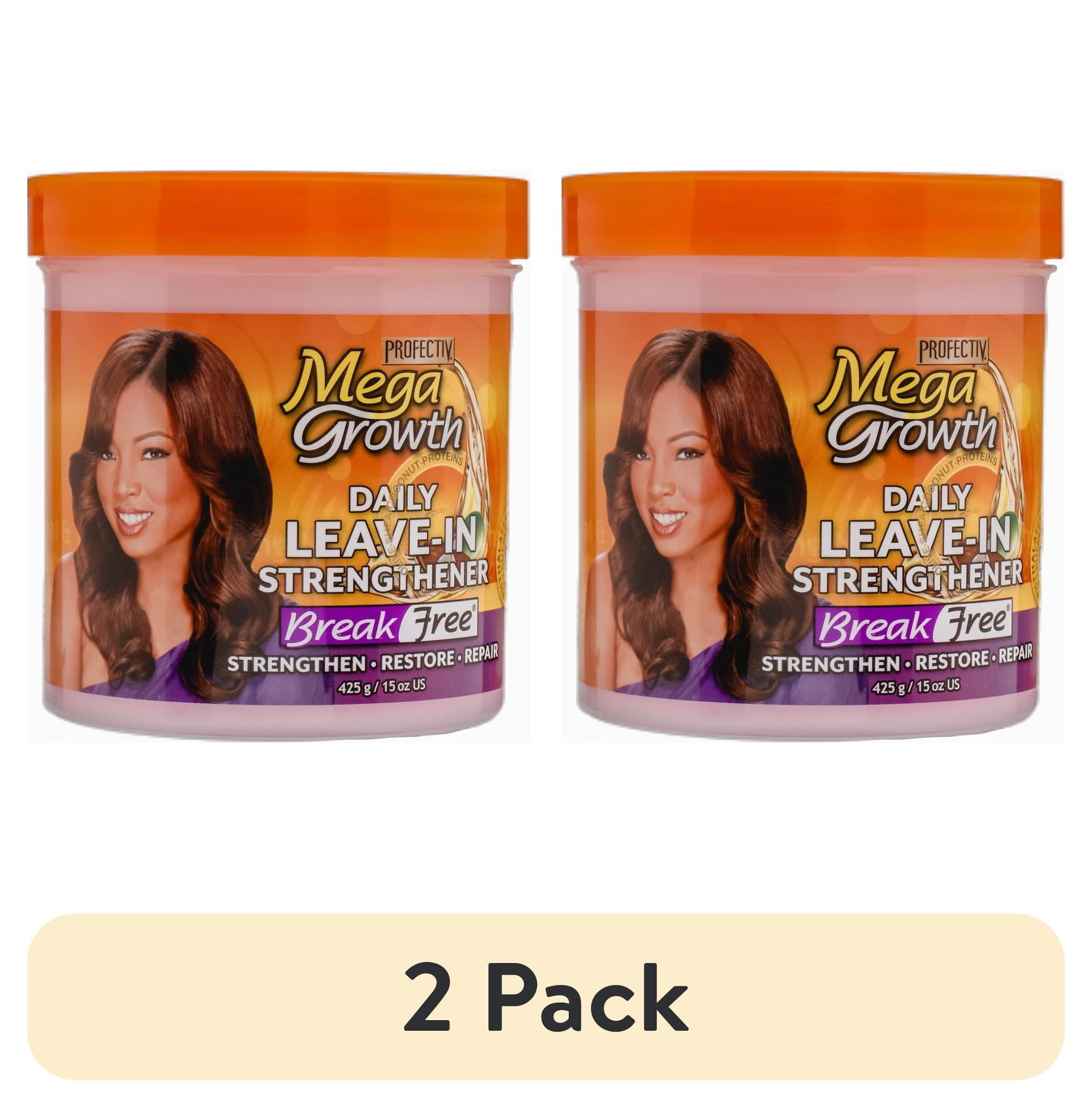 (2 pack) Mega Growth Profectiv Moisturizing Repairing Leave-in Hair Treatment, 15 oz