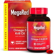 2 pack MegaRed Omega-3 Krill Oil Softgels, 350 Mg, 130 Ct