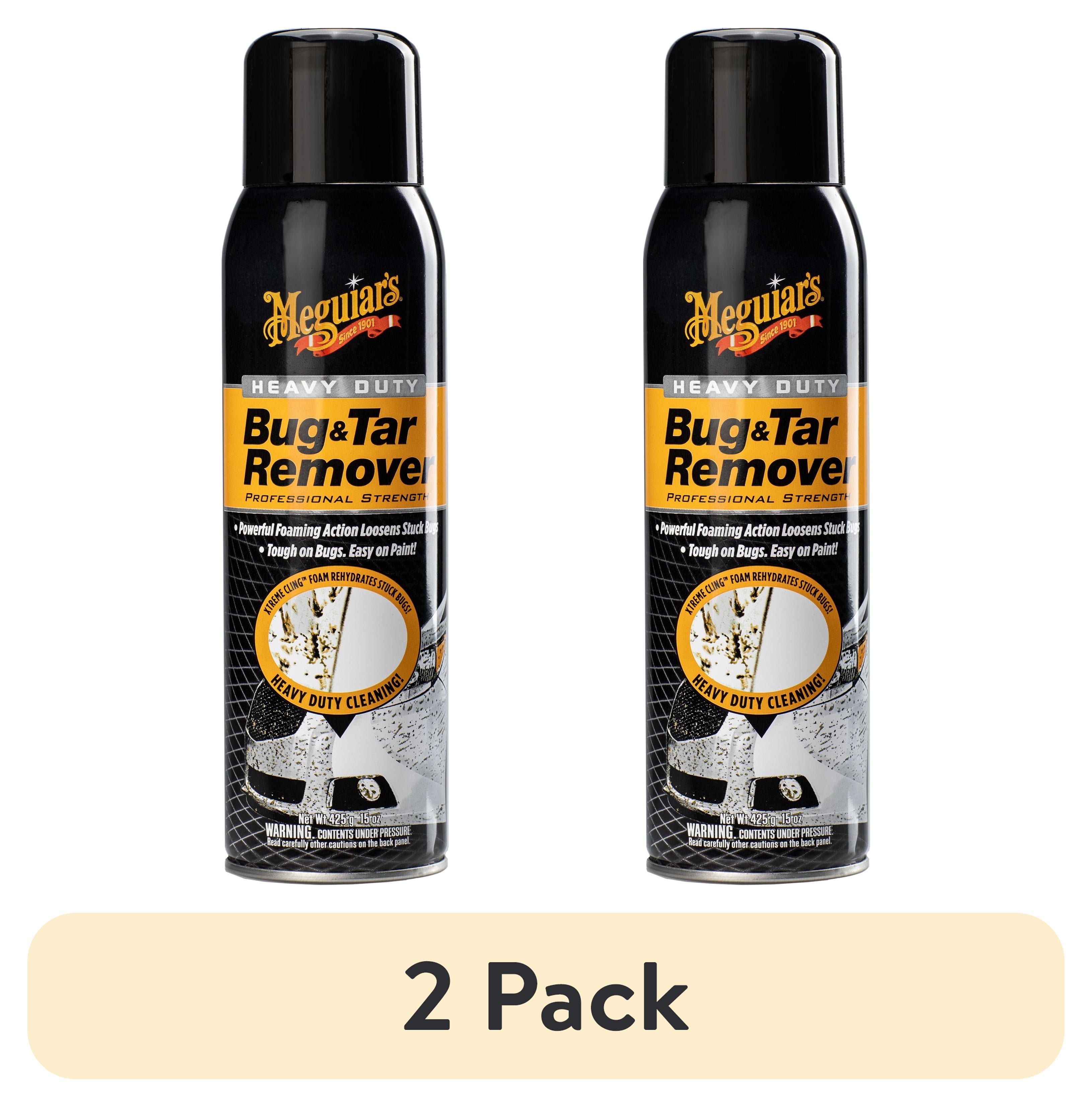 (2 pack) Meguiar's Bug and Tar Remover, Heavy Duty Car Cleaner, 15 oz Aerosol