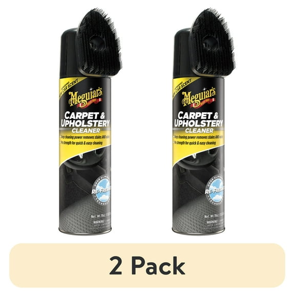 (2 pack) Meguiar's Carpet & Upholstery Cleaner – Car Upholstery Cleaner & Fabric Cleaner - G191419, 19 oz