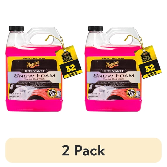 (2 pack) Meguiar's Ultimate Snow Foam Shampoo for Auto Detailing and Car Washing, 32 oz