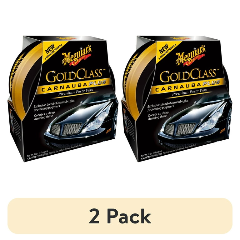 2 pack) Meguiar's Gold Class Carnauba Plus Premium Paste Wax, 11