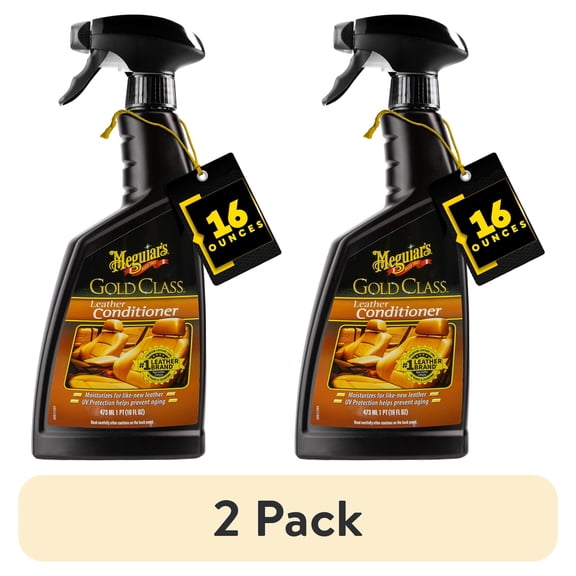 (2 pack) Meguiar's Gold Class Leather Conditioner – Give Your Leather a Rich, Natural Look – G18616, 16 oz