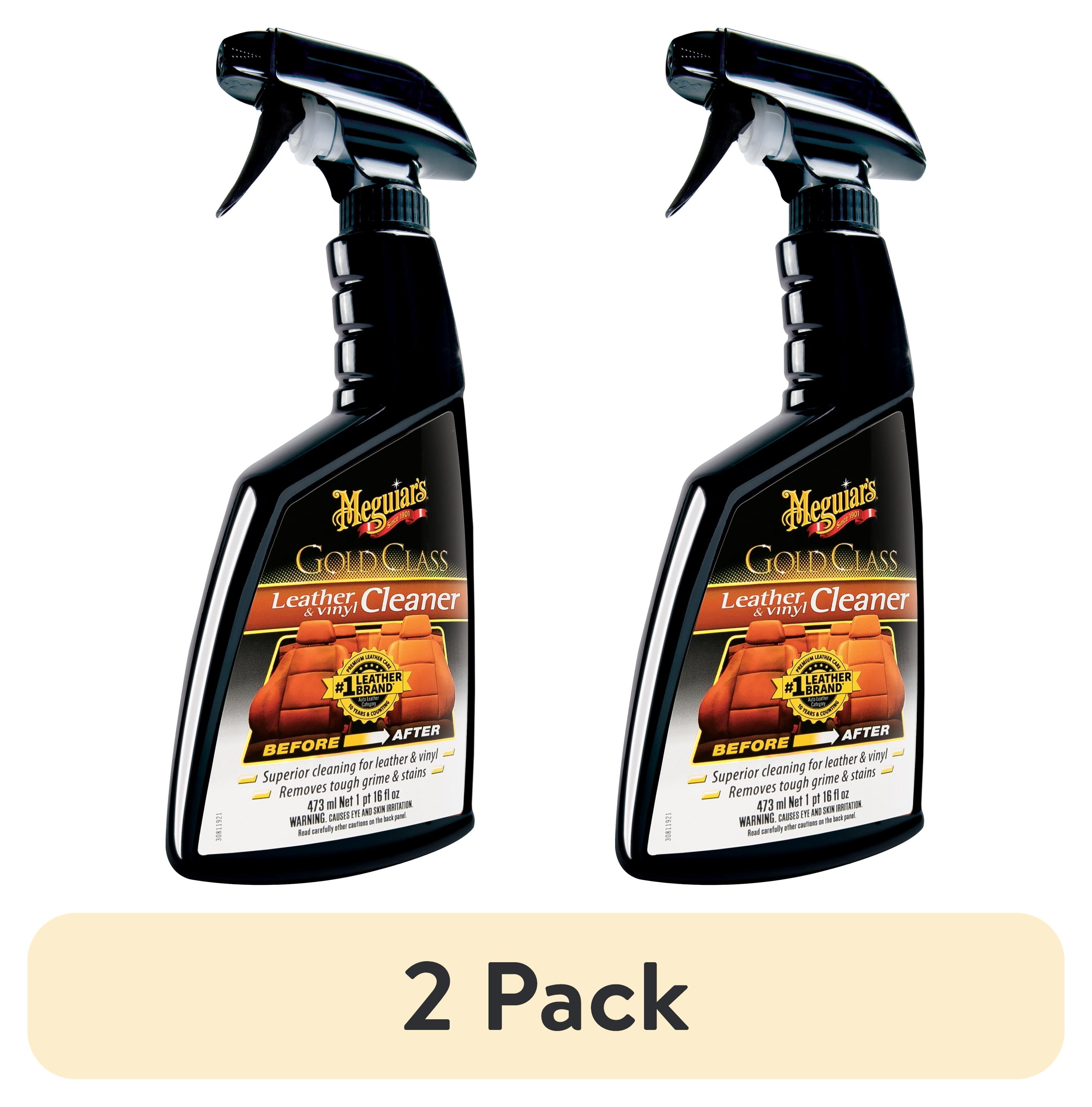 (2 pack) Meguiar's Gold Class Leather & Vinyl Cleaner, G18516, 16 Oz