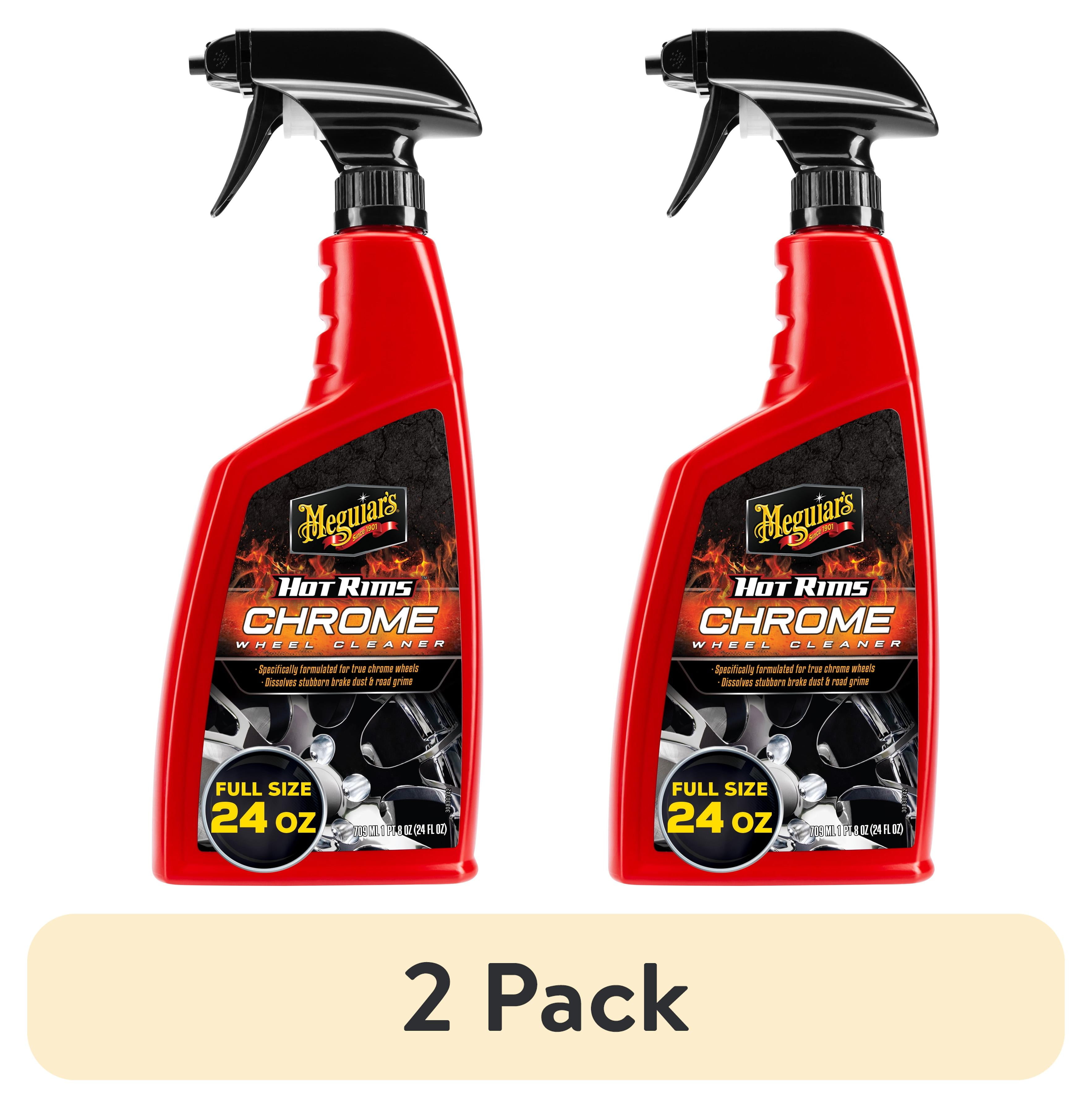 (2 pack) Meguiar's Hot Rims Chrome Wheel Cleaner, G19124, 24 oz