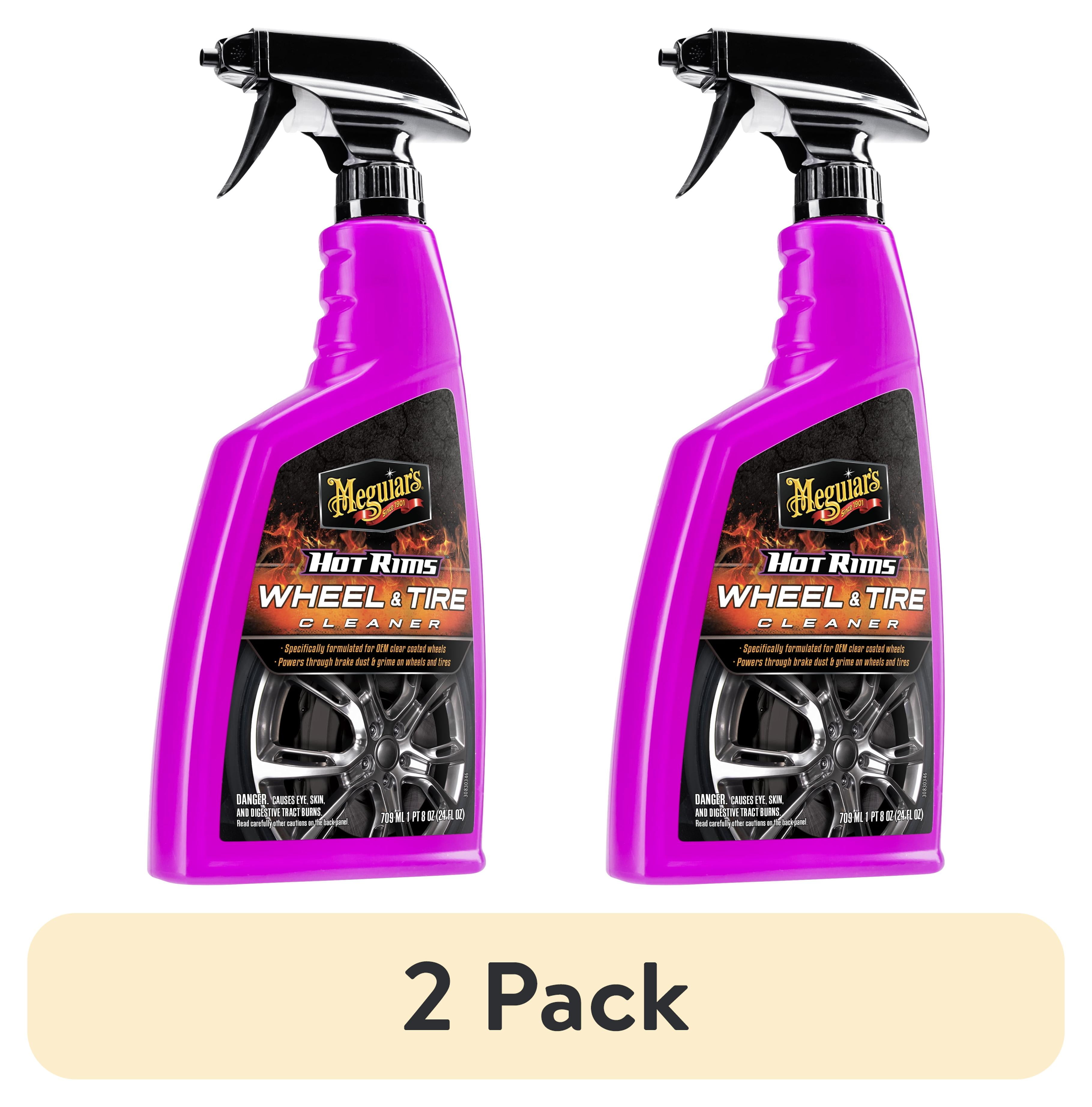 (2 pack) Meguiar's Hot Rims Wheel and Tire Cleaner, G9524, 24 oz, Spray