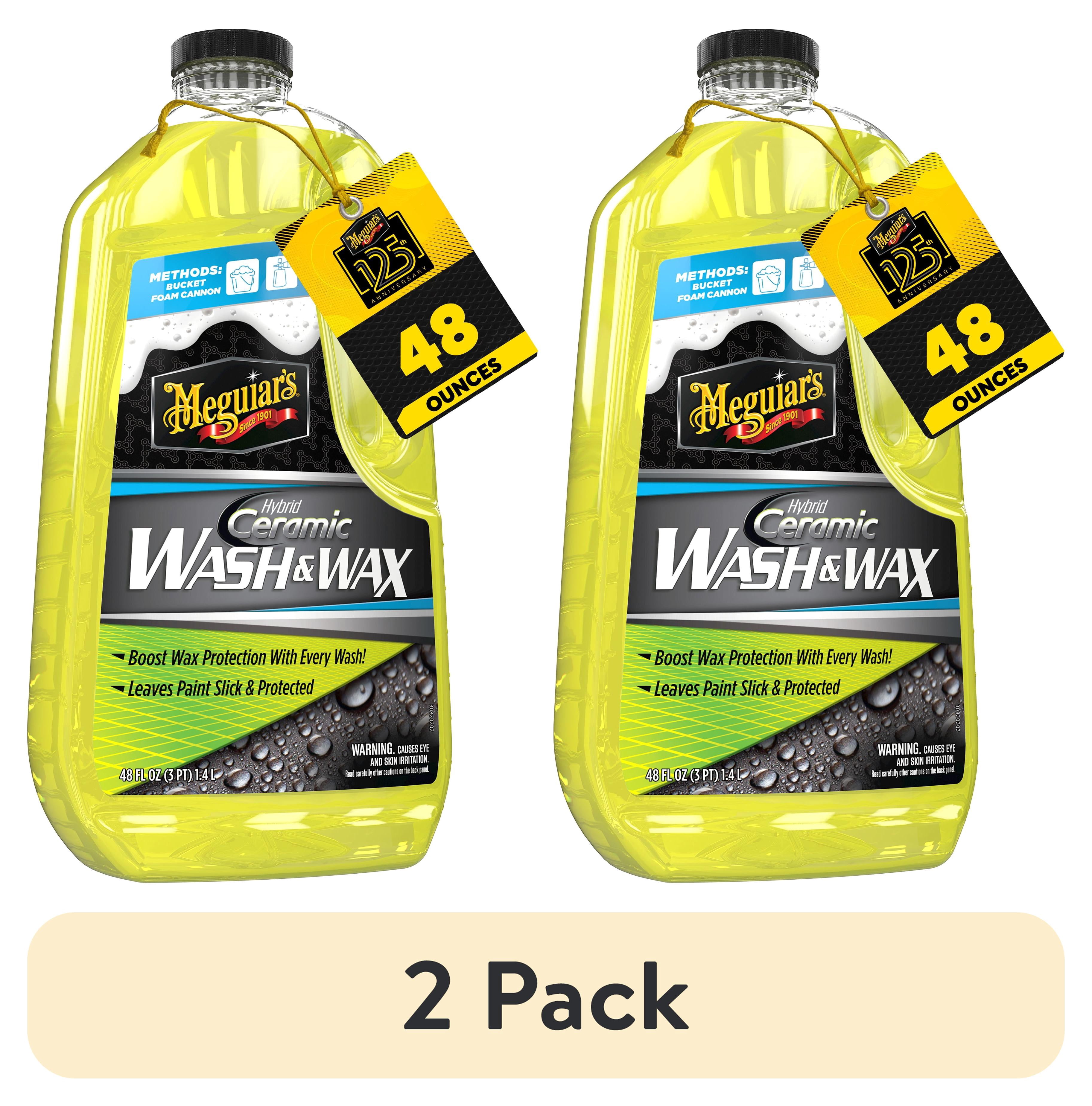 Meguiar's Hybrid Ceramic Wash and Wax, 48 oz Liquid, Hydrophobic