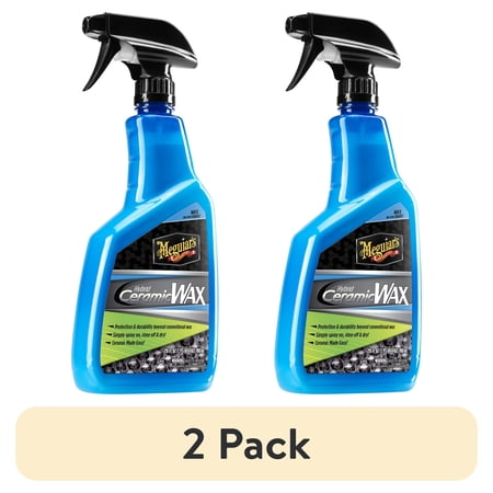 (2 pack) Meguiar's Hybrid Ceramic Wax – Easy to Use Ceramic Wax Protection - G190526SRP, 26 oz