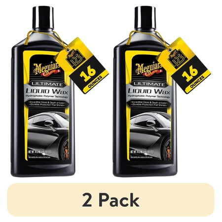 (2 pack) Meguiar's Ultimate Liquid Wax Long-Lasting Easy to Use Synthetic Wax, G210516, 16 oz