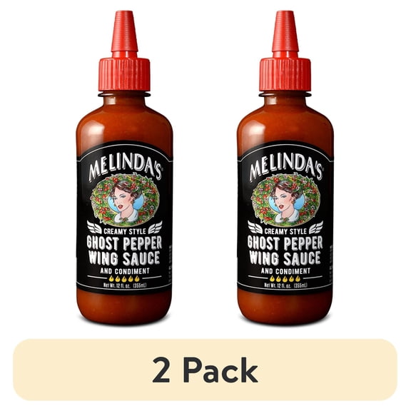 (2 pack) MelindaS Creamy Style Ghost Pepper Wing Sauce