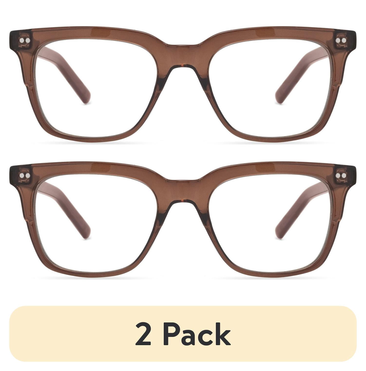 (2 pack) Men's Health Creativity Blue Light Blocking Glasses for Computer UV and Gaming Protection by DIFF Eyewear Whiskey