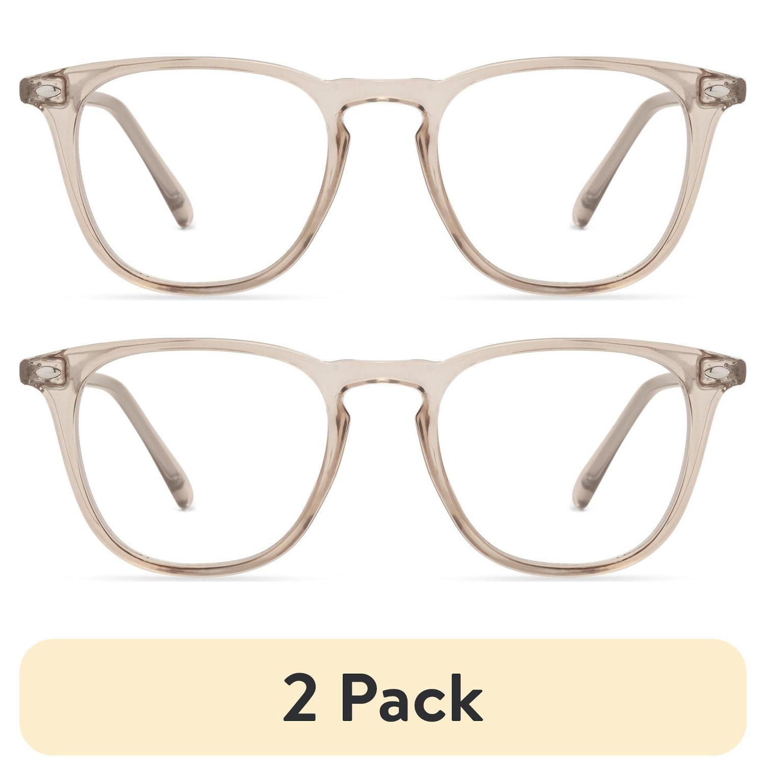 (2 pack) Men's Health Tranquility Blue Light Blocking Glasses for Computer UV and Gaming Protection by DIFF Eyewear Vintage Crystal