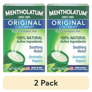 (2 pack) Mentholatum Original Chest Rub Ointment, Jar, 1oz