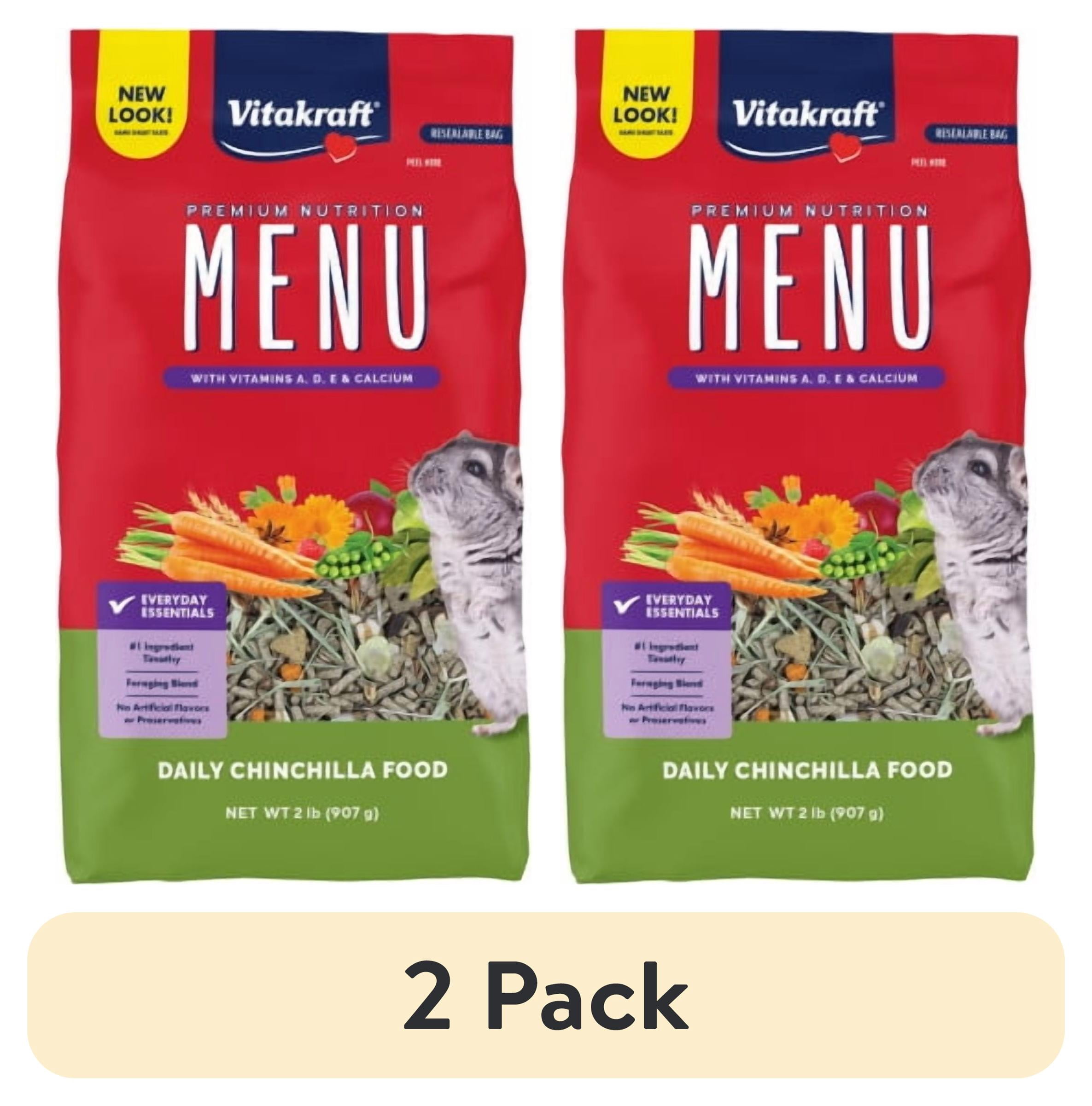 (2 pack) Menu Chinchilla Food with Timothy