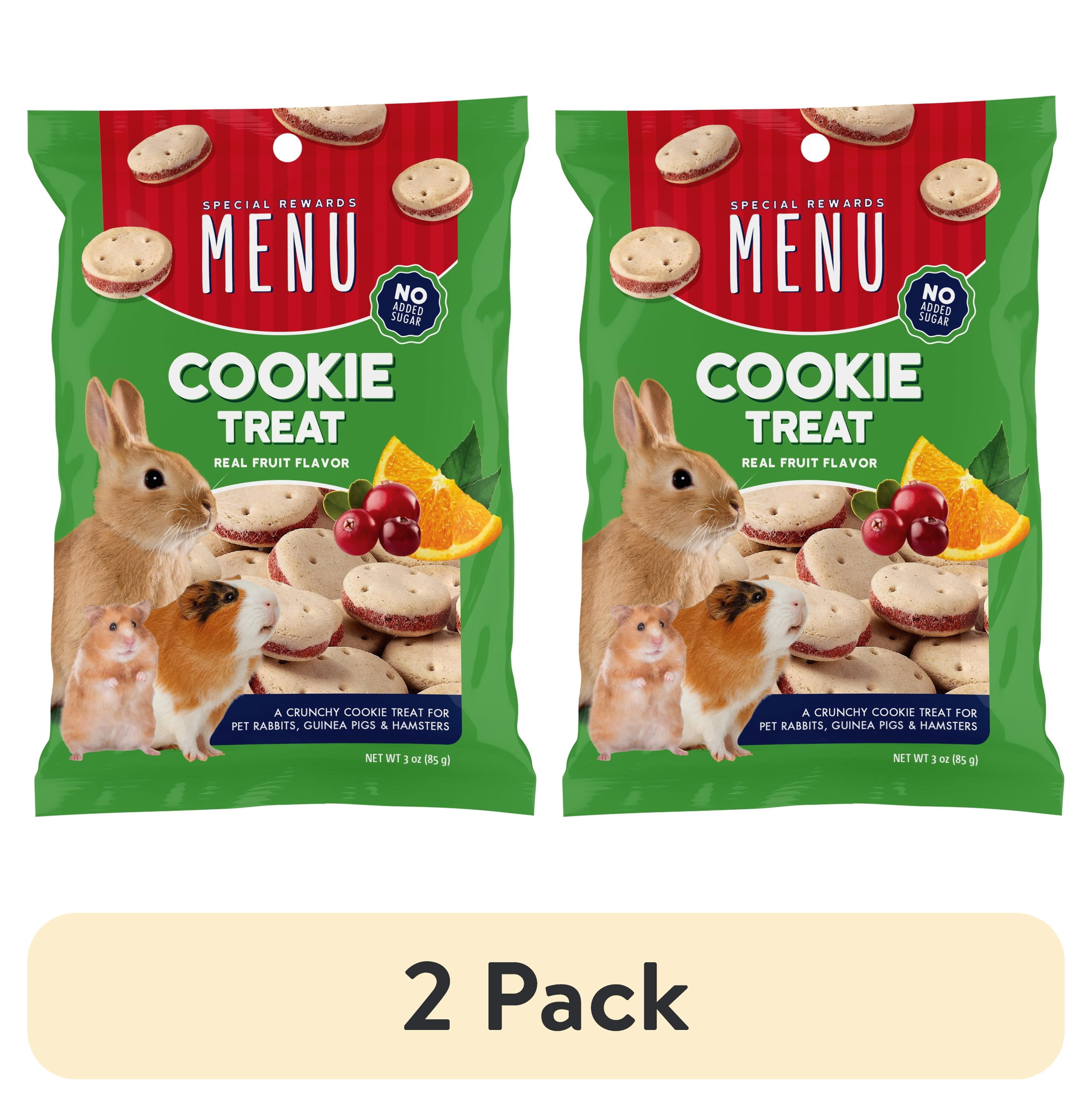 (2 pack) Menu Cookies with Cranberries Rabbit, Guinea Pig, & Hamster Treats, 3 Oz
