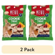 (2 pack) Menu Cookies with Cranberries Rabbit, Guinea Pig, & Hamster Treats, 3 Oz