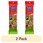 (2 pack) Menu Crunch Sticks Parrot Treat - Apricot and Cherry - Pet Bird Treat Toy