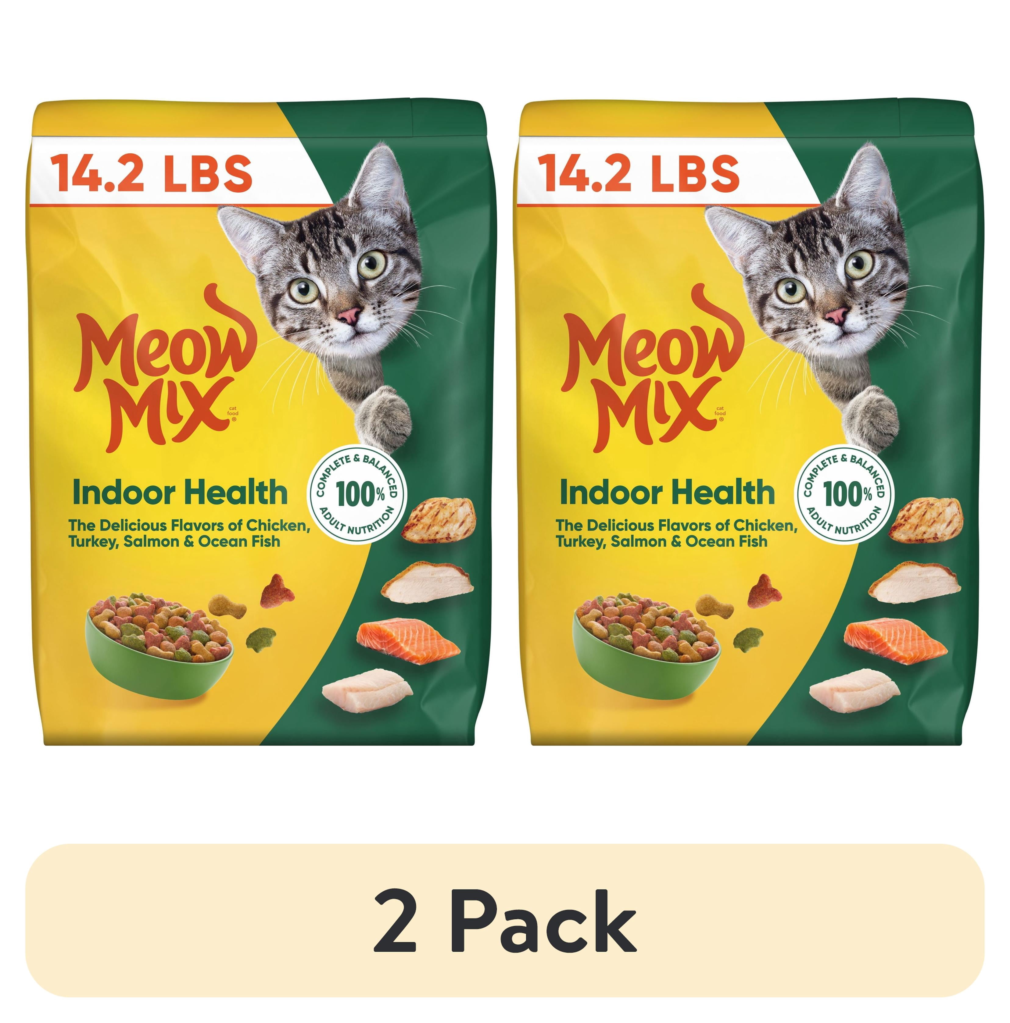 (2 pack) Meow Mix Indoor Health Dry Cat Food, 14.2 lb Bag