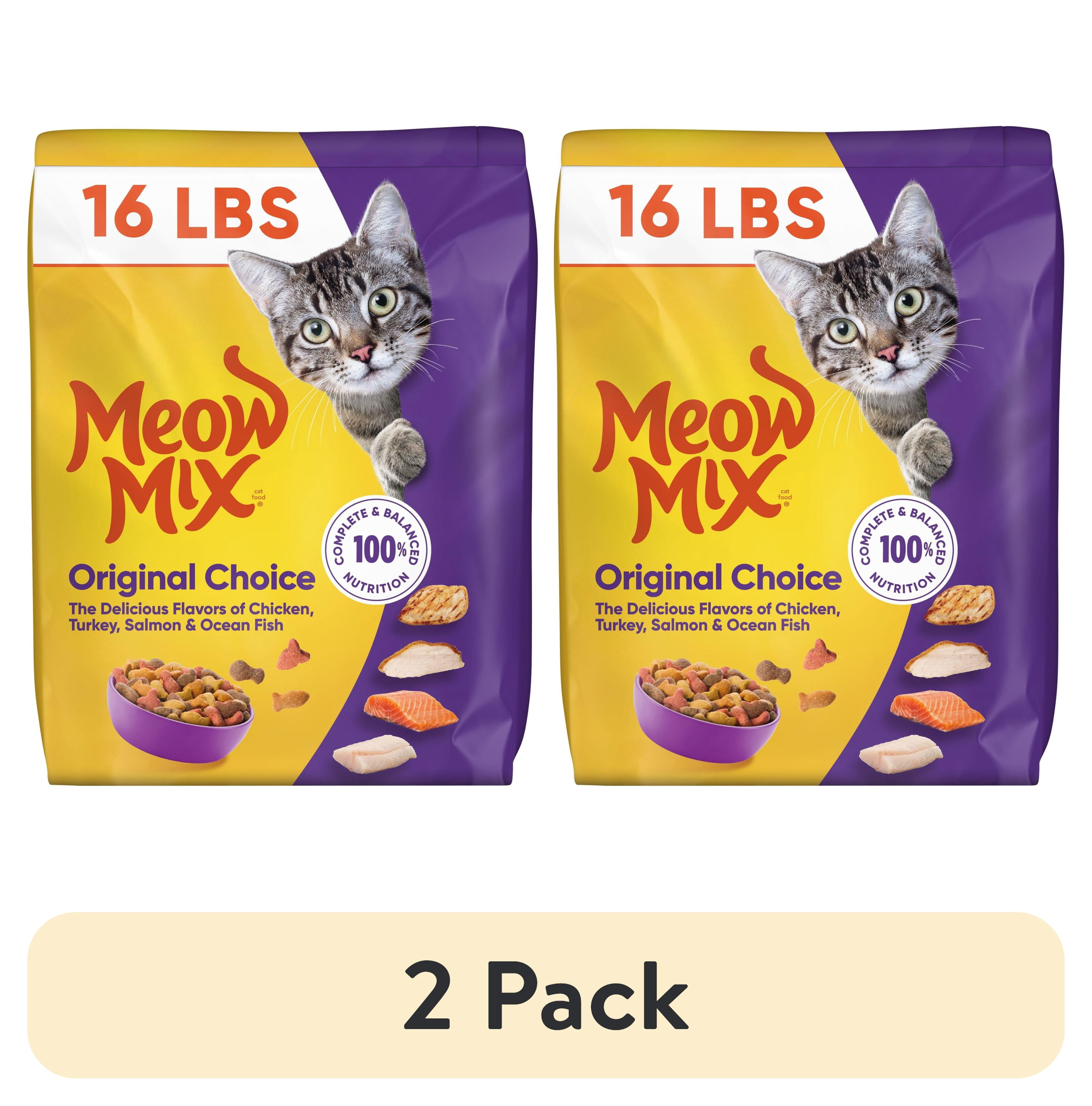 (2 pack) Meow Mix Original Choice Dry Cat Food, 16 lb. Bag