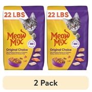 2 pack Meow Mix Original Choice Dry Cat Food, 22 lb Bag
