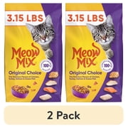 2 pack Meow Mix Original Choice Dry Cat Food, 3.15 lb. Bag