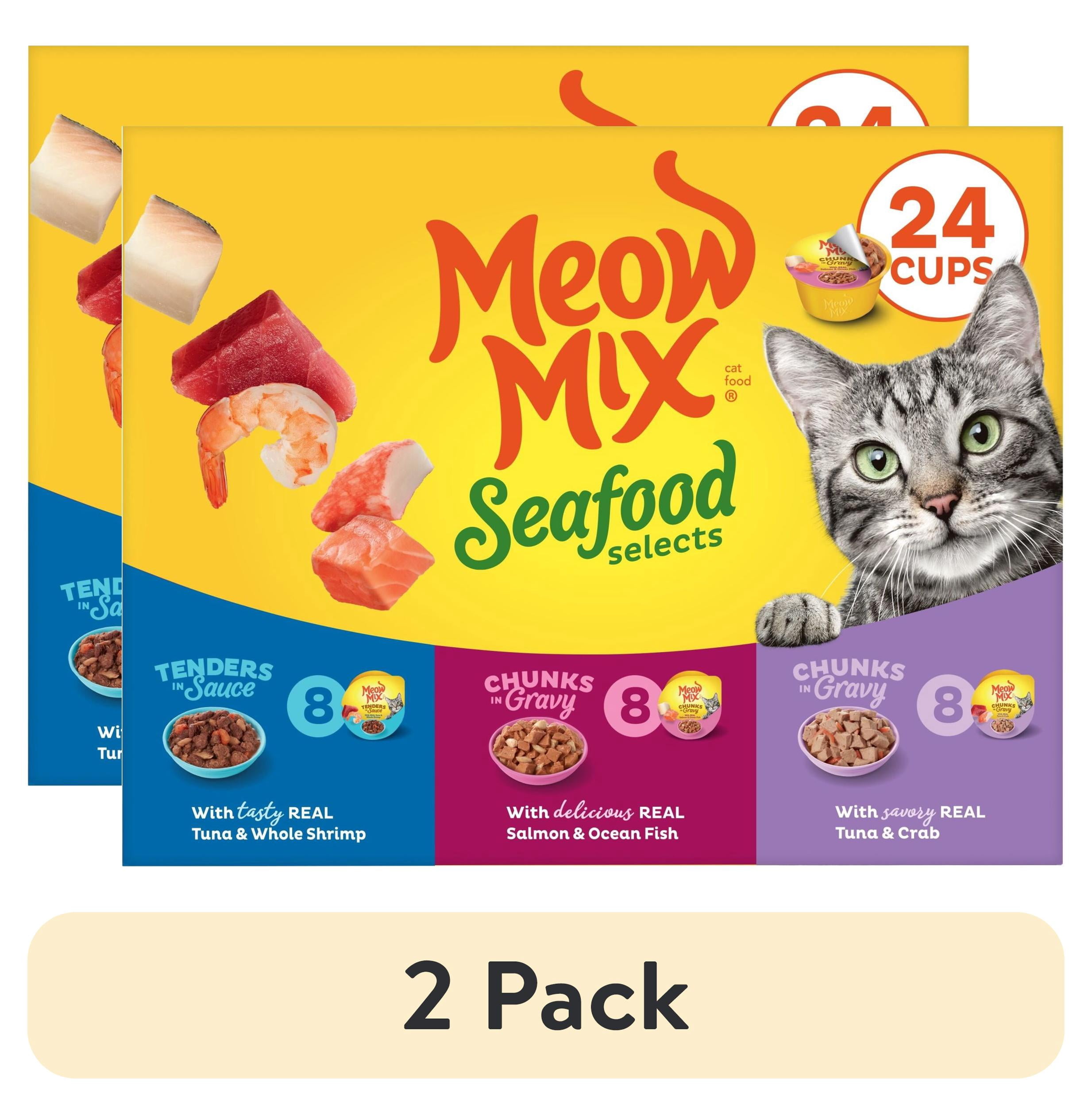 Meow Mix Seafood Selections Variety Pack, Wet Cat Food, 2.75 oz