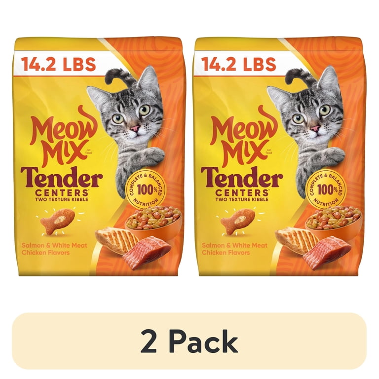 2 pack) Meow Mix Tender Centers Salmon & White Meat Chicken