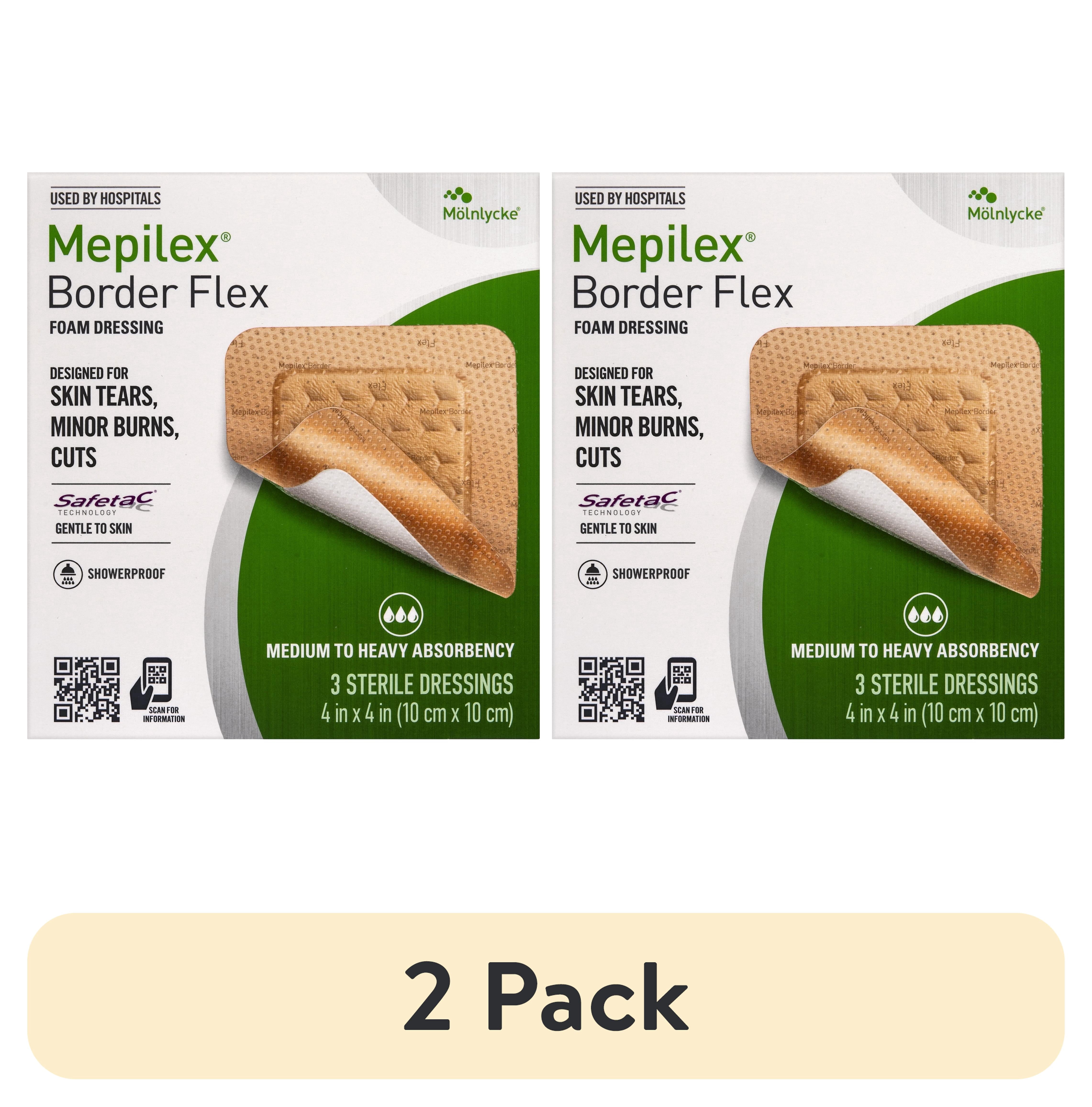 Would Sign Language Count (2 pack) Mepilex Border Flex 4 x 4 in (10 x 10 cm) Hospital Quality ...