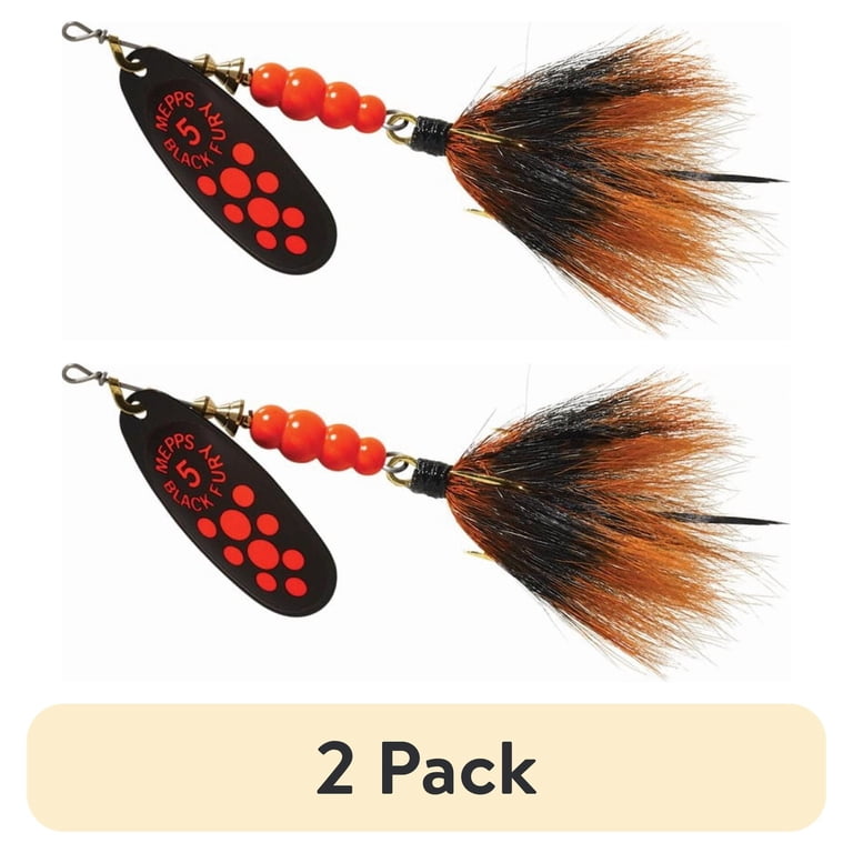 black fury fishing lure (2 pack) Mepps Black Fury Dressed Size 5