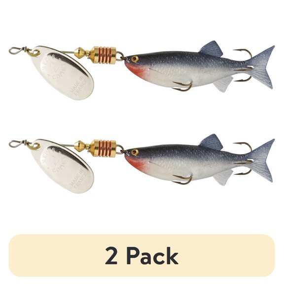 (2 pack) Mepps Silver Comet Mino Inline Spinner 1/4 oz. – Silver