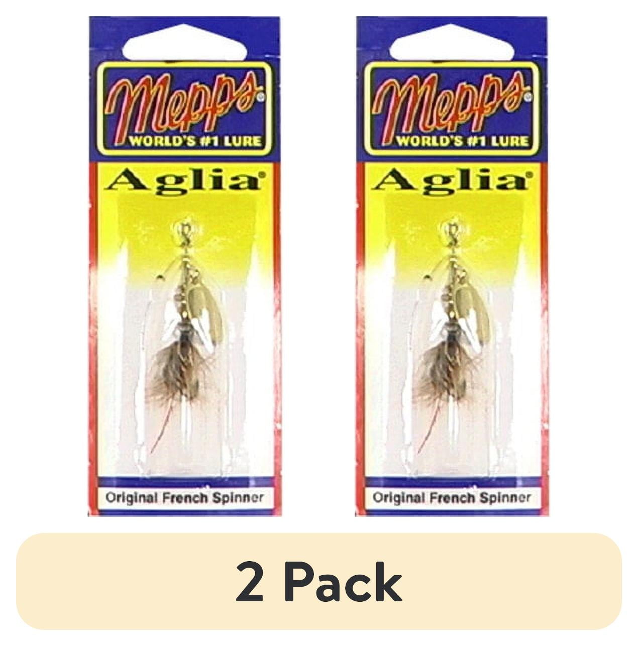 (2 pack) Mepps Wooly Worm Aglia Inline Spinner, Gold & Brown, 1/12 oz