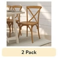 thumbnail image 1 of (2 pack) Merrick Lane X-Back Bistro Style Wooden High Back Dining Chair in Light Brown, 1 of 13