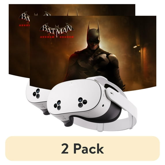 (2 pack) Meta Quest 3S 128 GB - Get Batman: Arkham Shadow and 3-Month Trial of Meta Horizon+ Included - All-In-One Headset